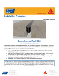 Wabo Epoxy Bonded Seal Install Cover