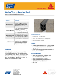 Wabo Epoxy Bonded Seal Data Sheet Cover