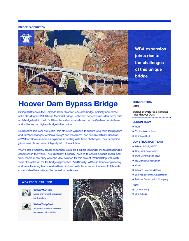 Hoover Dam Bypass Cover