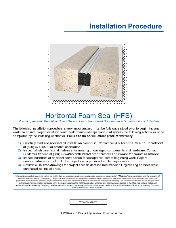 Horizontal Foam Seal US English Cover