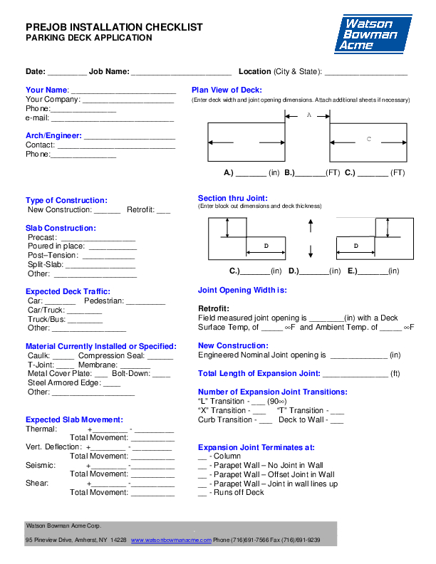 Parking Prejob Survey pads1 Cover