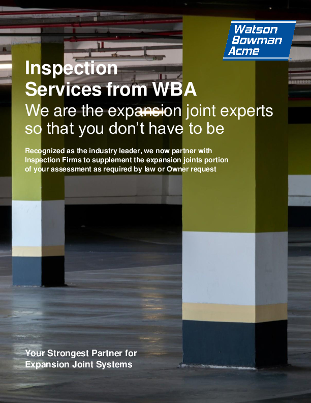WBA Inspection Services Brochure Parking Cover