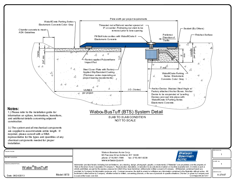 Wabo®BusTuff (BTS-400) CAD Detail Cover