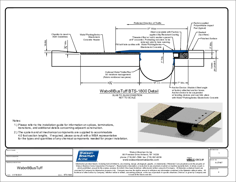 Wabo®BusTuff (BTS-1800) CAD Detail Cover