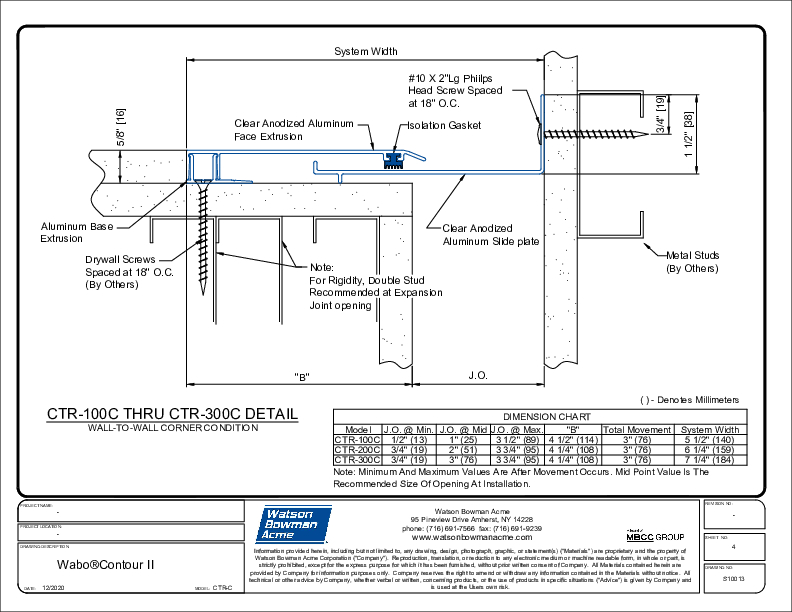 Wabo®ContourII (CTR-100C-300C) CAD Detail Cover