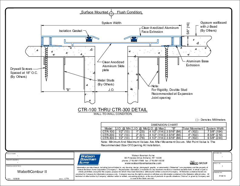 Wabo®ContourII (CTR-100-300) CAD Detail Cover