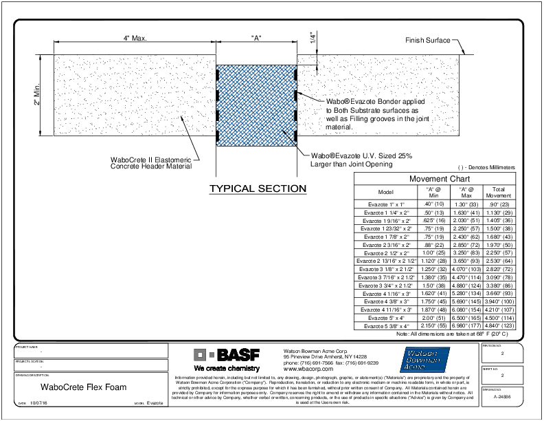 Wabo®Crete FlexFoam (EV-100-400) CAD Detail Cover