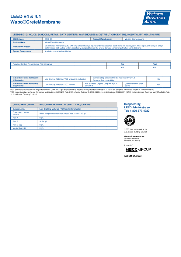 Wabo Crete Membrane 1 Cover