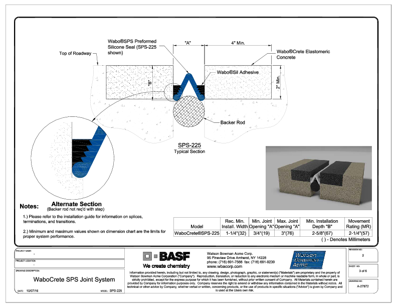 WaboCrete®SPS (SPS-225) CAD Detail Cover