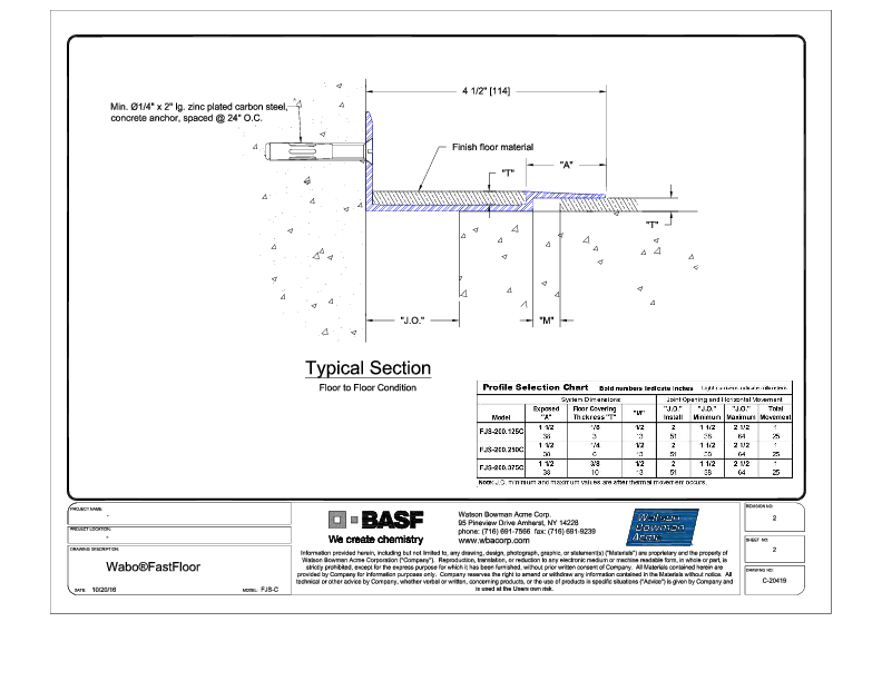 Wabo®FastFloor (FJS-200C) CAD Detail Cover