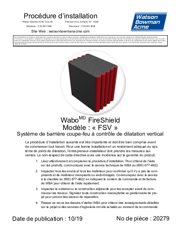 Wabo®Fire Shield FSV Install- French Cover