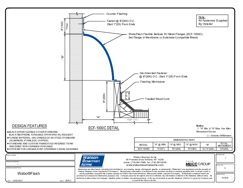 Wabo®Flash (ECF-1000C) CAD Detail Cover