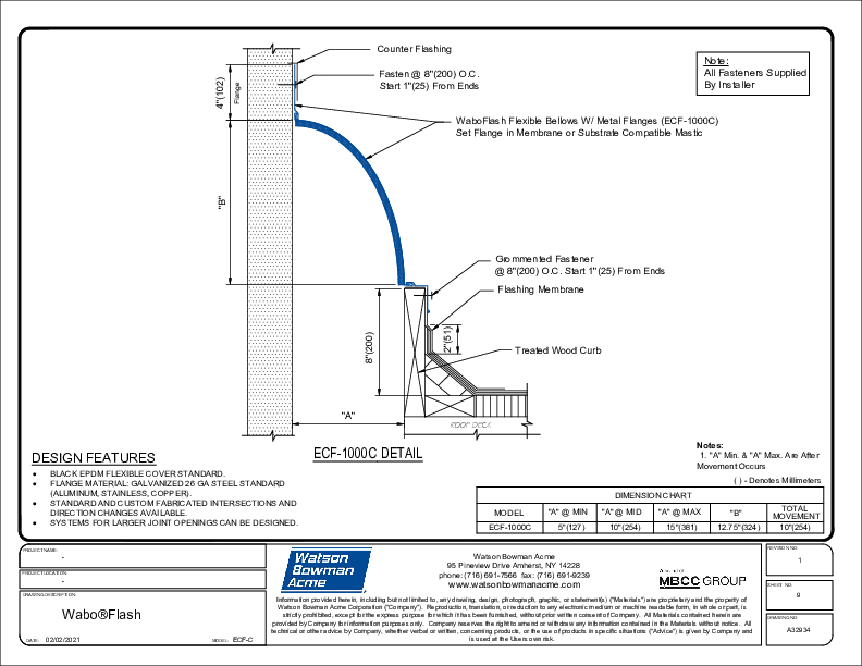 Wabo®Flash (ECF-1000) CAD Detail Cover