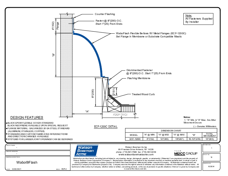 Wabo®Flash (ECF-1200C) CAD Detail Cover