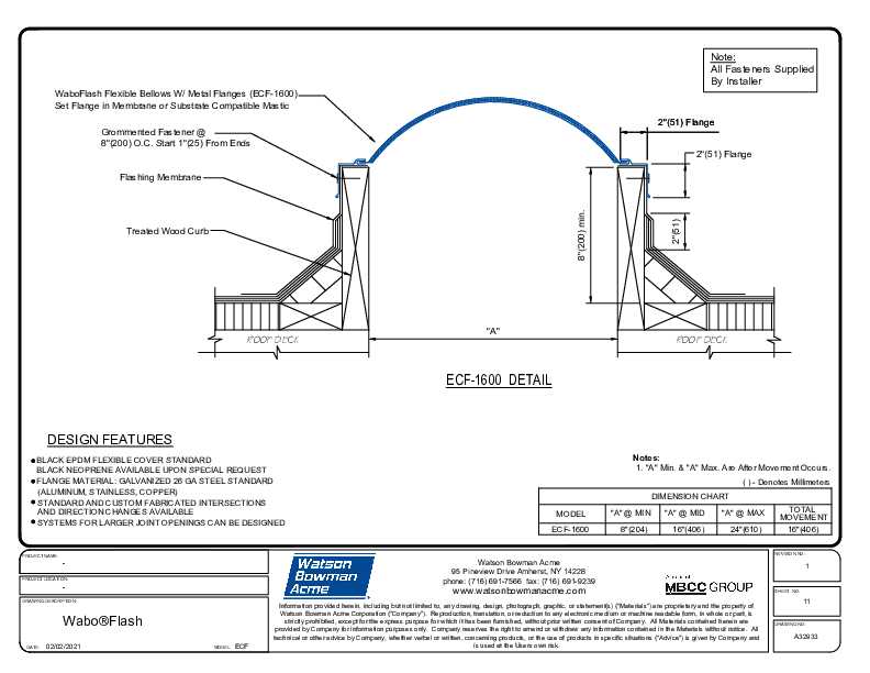 Wabo®Flash (ECF-1600) CAD Detail Cover