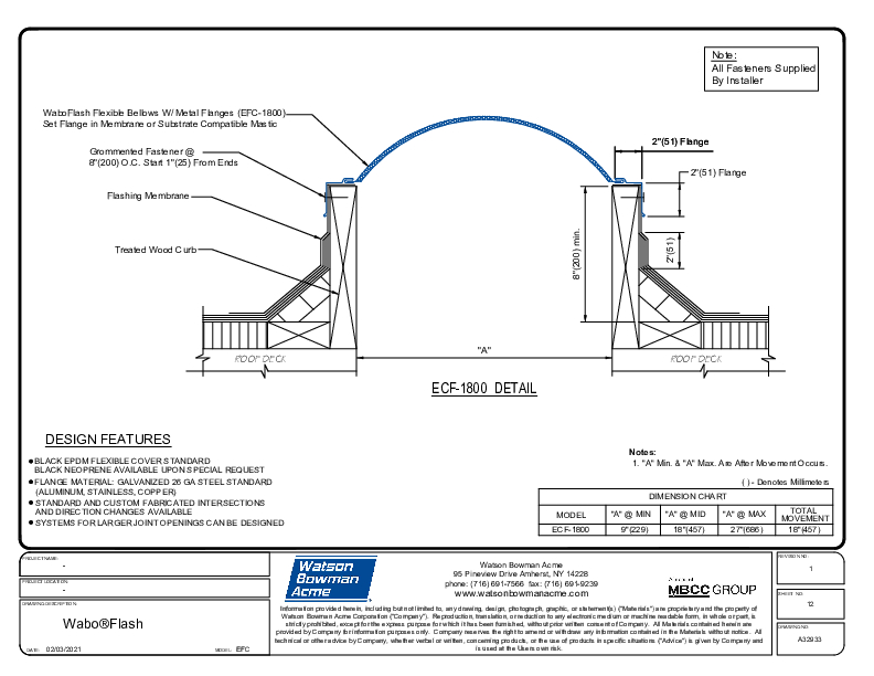 Wabo®Flash (ECF-1800) CAD Detail Cover