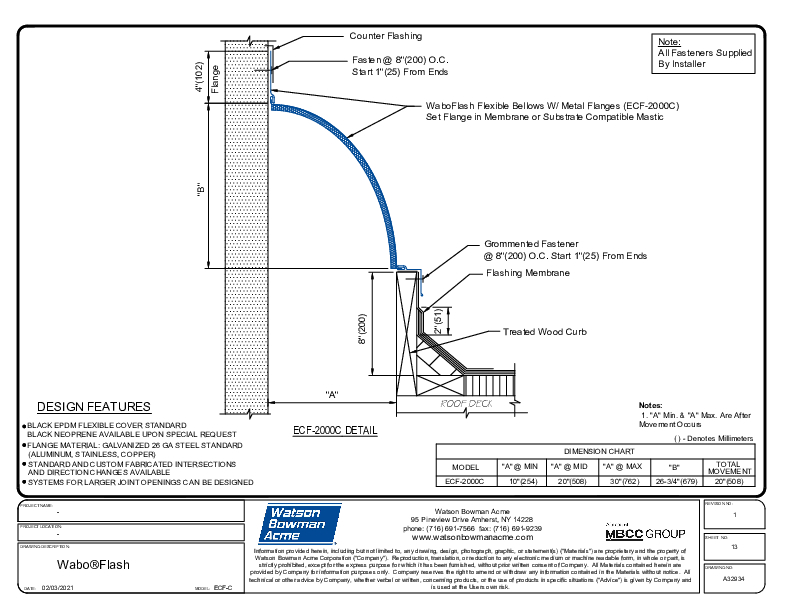 Wabo®Flash (ECF-2000C) CAD Detail Cover