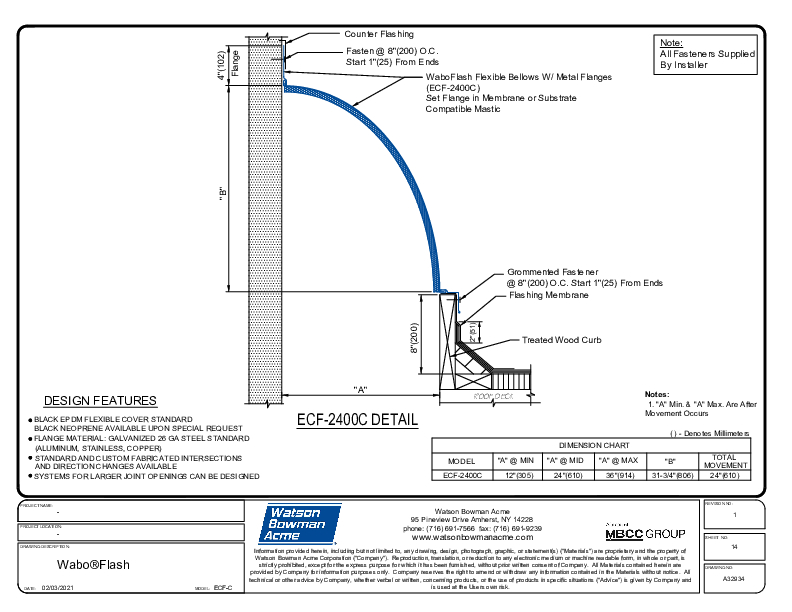 Wabo®Flash (ECF-2400C) CAD Detail Cover