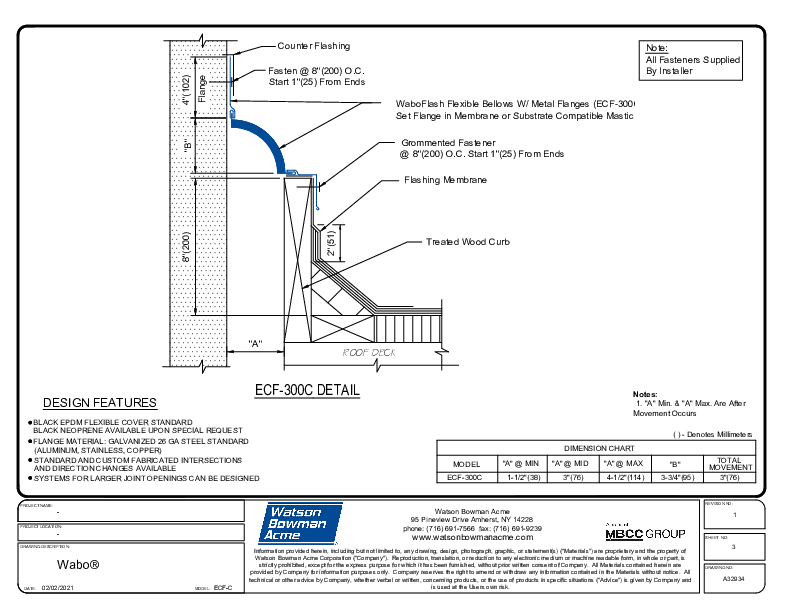 Wabo®Flash (ECF-300C) CAD Detail Cover