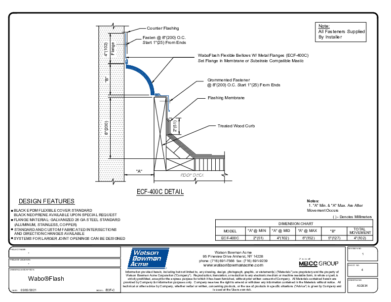 Wabo®Flash (ECF-400C) CAD Detail Cover