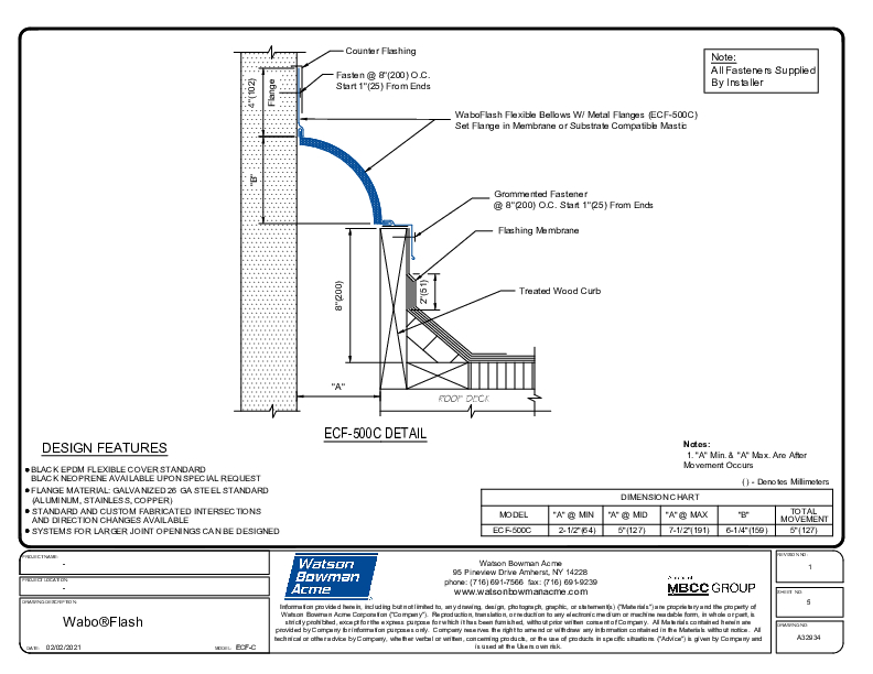 Wabo®Flash (ECF-500C) CAD Detail Cover