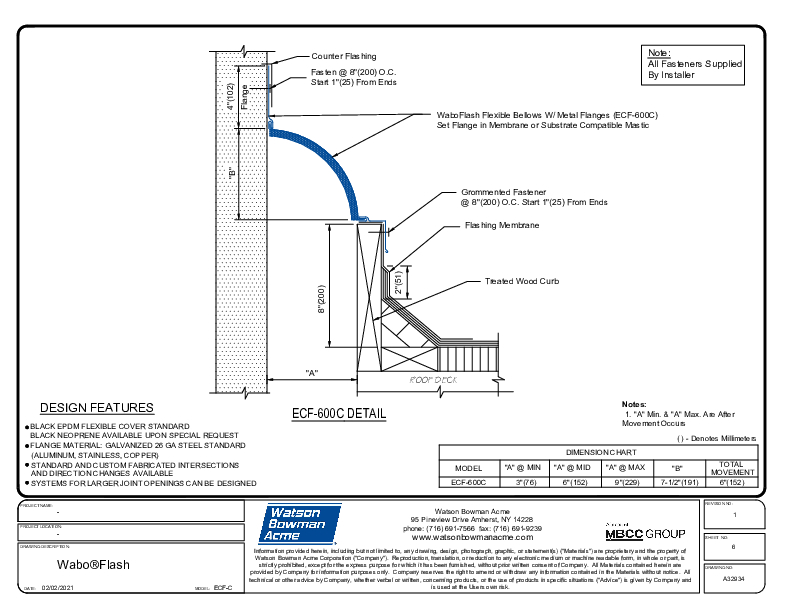 Wabo®Flash (ECF-600C) CAD Detail Cover