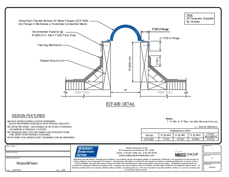 Wabo®Flash (ECF-600) CAD Detail Cover