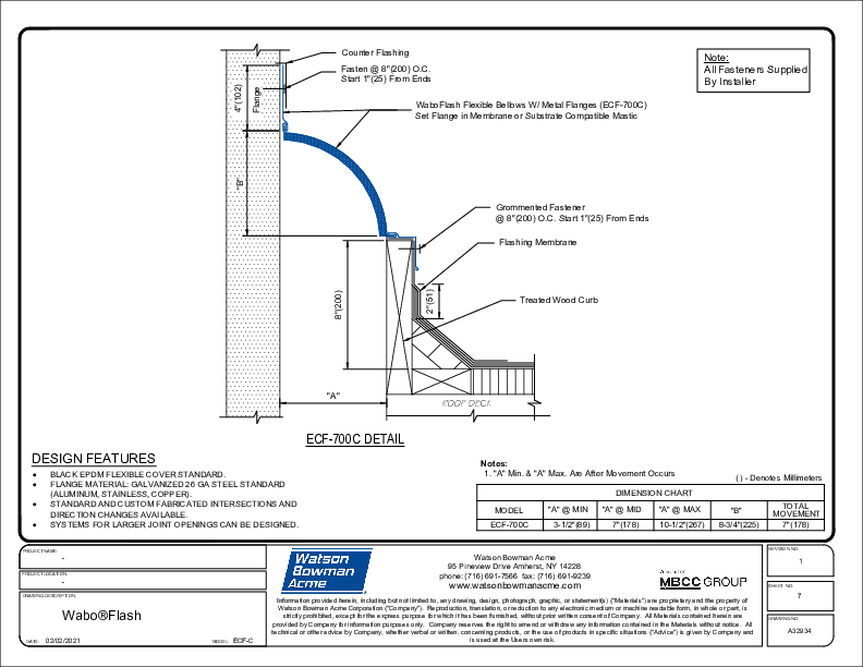 Wabo®Flash (ECF-700C) CAD Detail Cover