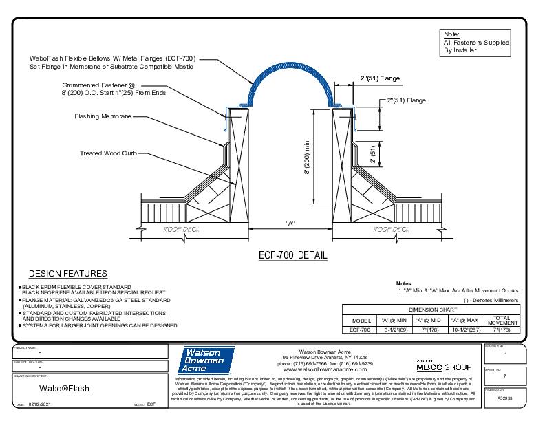 Wabo®Flash (ECF-700) CAD Detail Cover