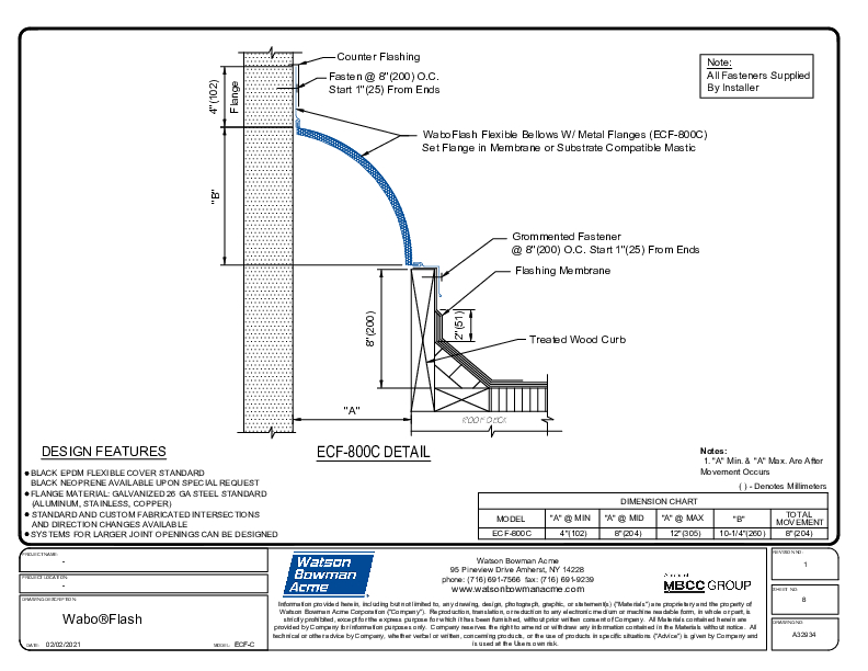 Wabo®Flash (ECF-800C) CAD Detail Cover