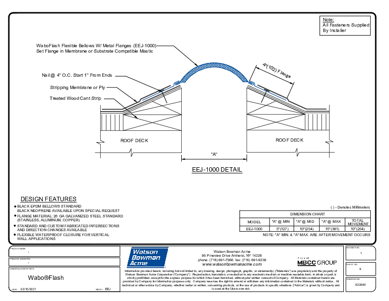 Wabo®Flash (EEJ-1000) CAD Detail Cover