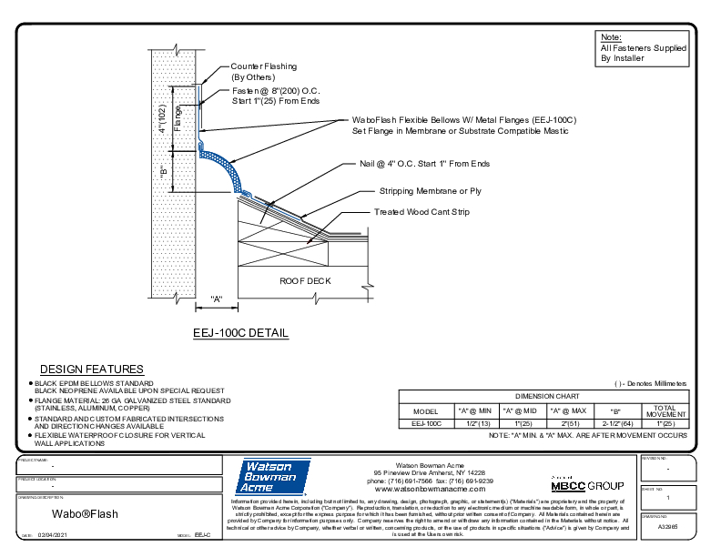 Wabo®Flash (EEJ-100C) CAD Detail Cover