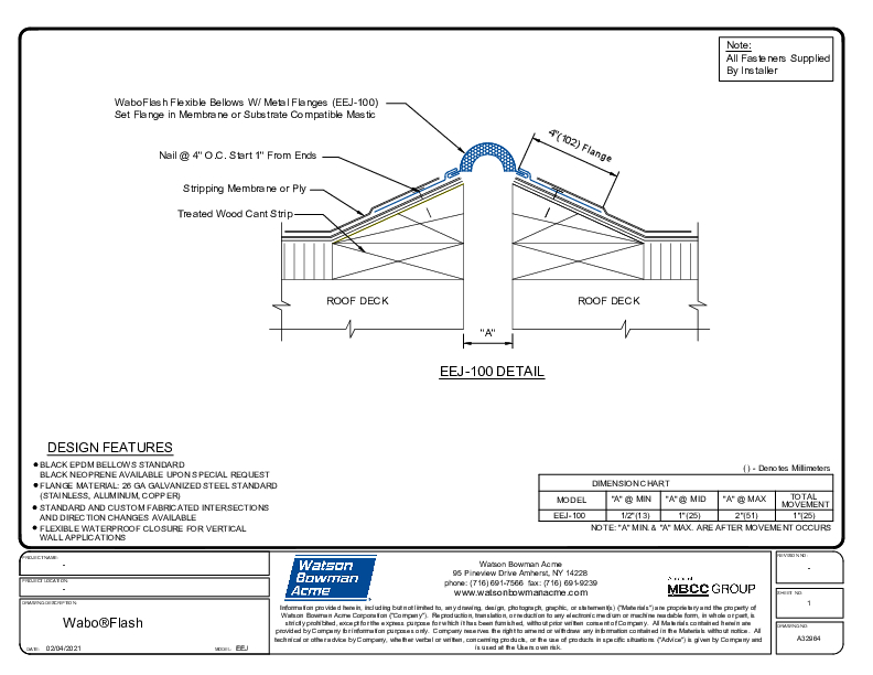 Wabo®Flash (EEJ-100) CAD Detail Cover