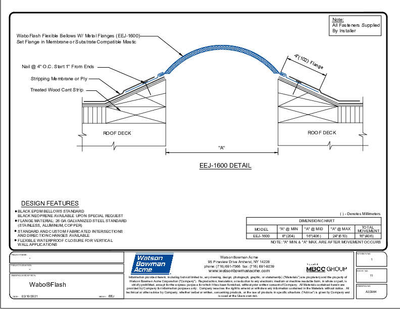 Wabo®Flash (EEJ-1600) CAD Detail Cover