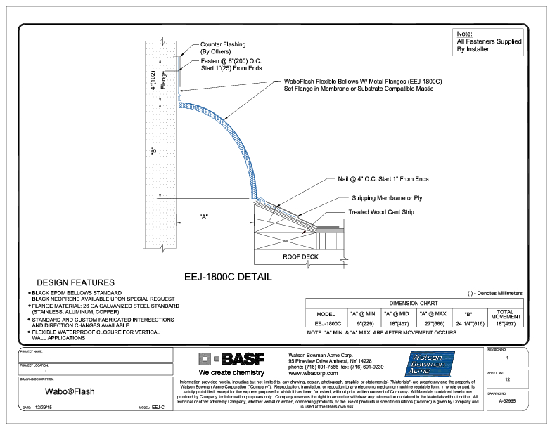 Wabo®Flash (EEJ-1800C) CAD Detail Cover