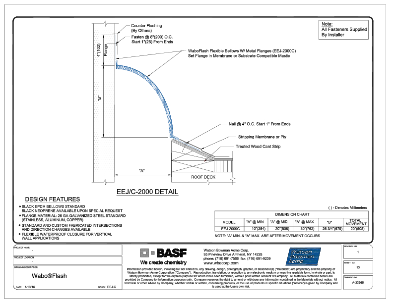 Wabo®Flash (EEJ-2000C) CAD Detail Cover