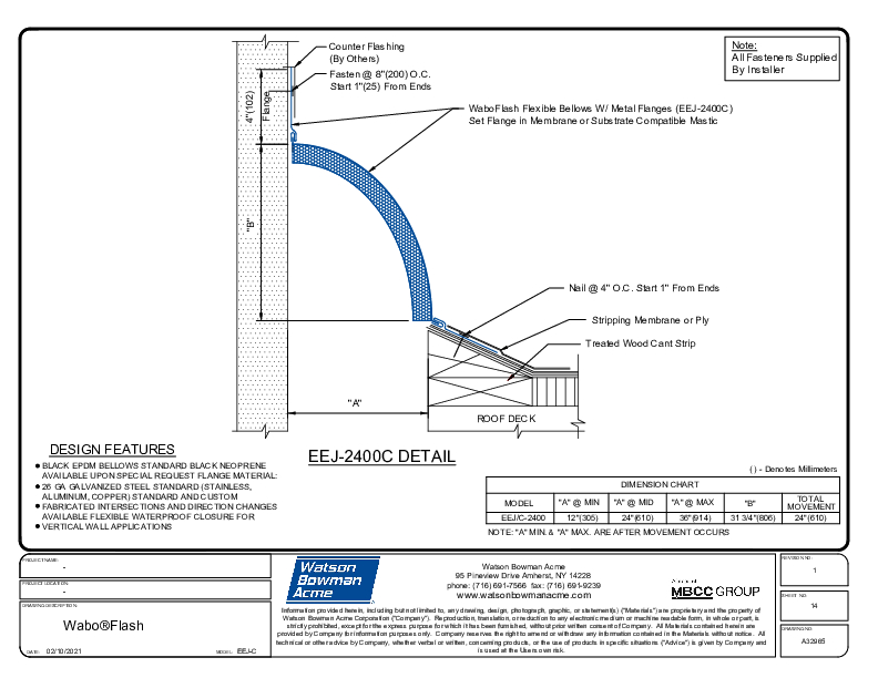 Wabo®Flash (EEJ-2400C) CAD Detail Cover