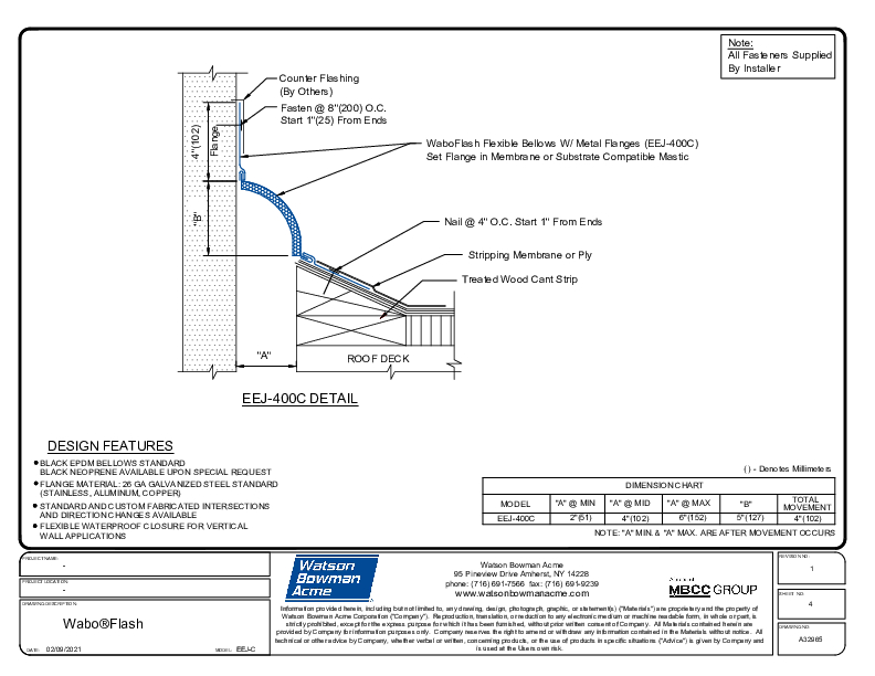 Wabo®Flash (EEJ-400C) CAD Detail Cover