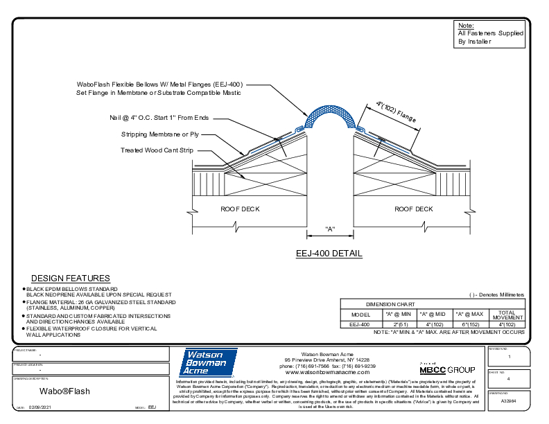 Wabo®Flash (EEJ-400) CAD Detail Cover