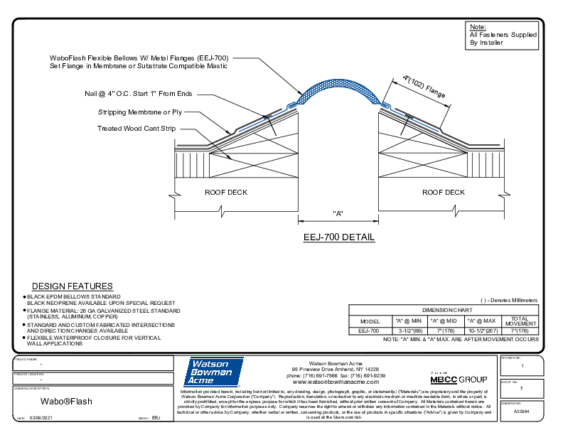 Wabo®Flash (EEJ-700) CAD Detail Cover