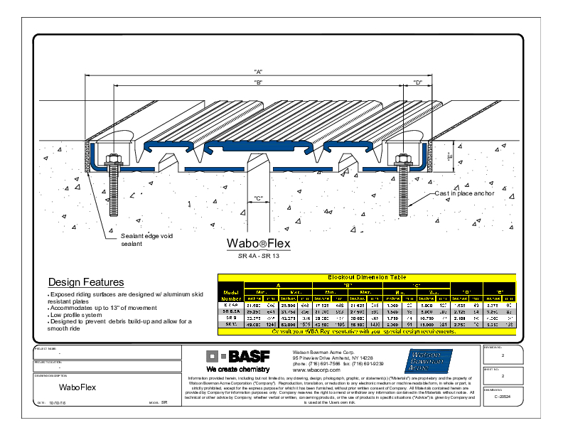 Wabo®Flex (SR-4A-13) CAD Detail Cover