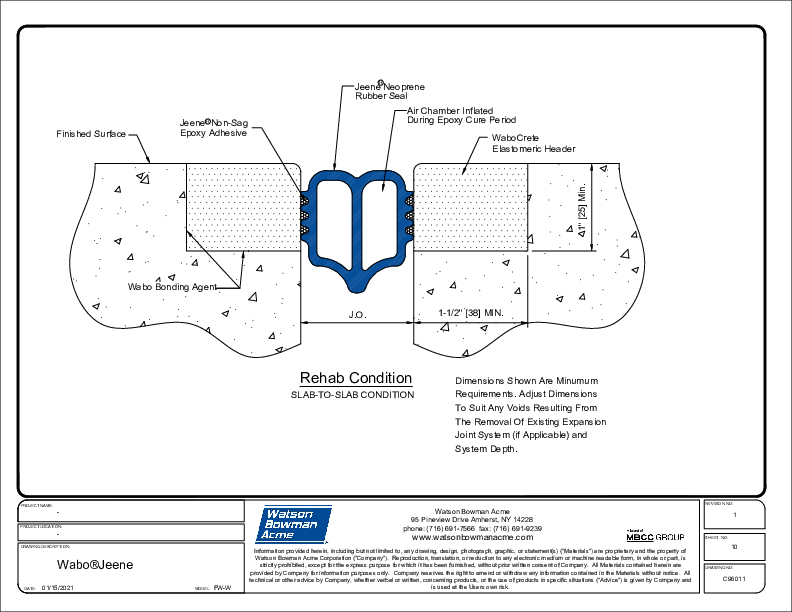 Jeene® (FW-W) Rehab Condition CAD Detail Cover