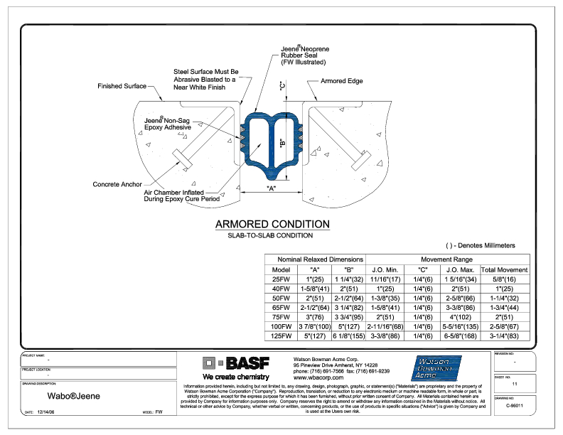 Jeene® (FW-25-125 Bridge) CAD Detail Cover