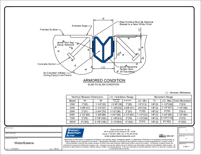 Jeene® (W) Armored Condition CAD Detail Cover