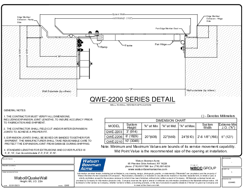 Wabo Quake Wall QWE 2206 A34445 PDF Cover