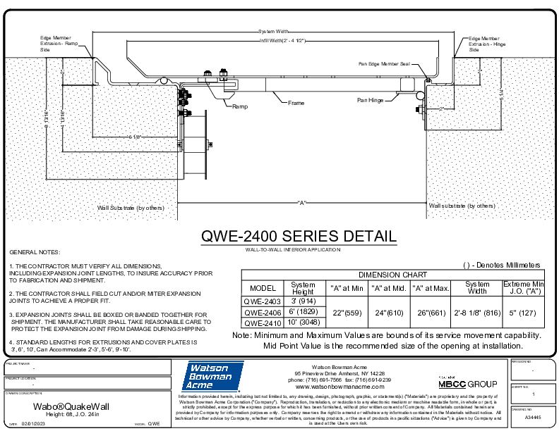 Wabo Quake Wall QWE 2406 A34445 PDF Cover