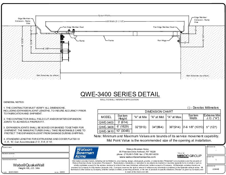 Wabo Quake Wall QWE 3406 A34445 PDF Cover