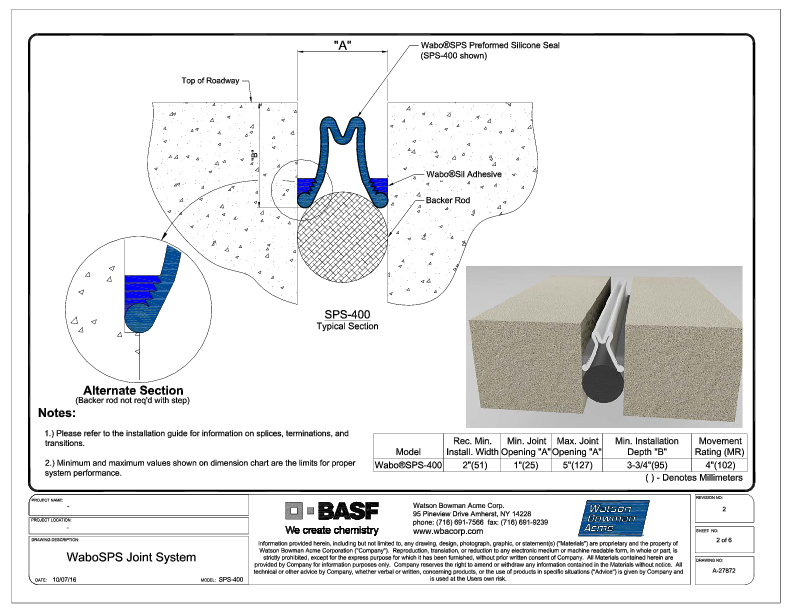 Wabo®SPS 400 CAD Detail Cover