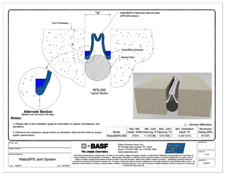 Wabo®SPS 500 CAD Detail Cover