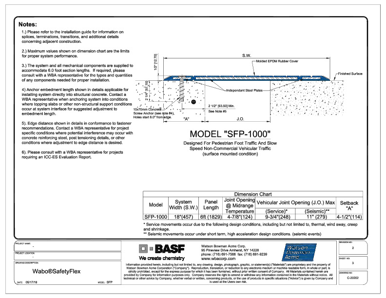 Wabo®SafetyFlex (SFP-1000) CAD Detail Cover